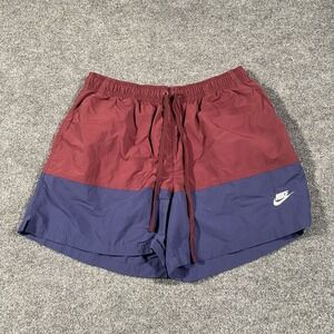 Nike Club Woven Color Blocked Shorts Mens Size XL Lightweight Nylon Retro